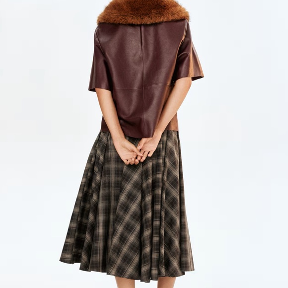 H&M Plaid Cotton Circle Skirt - Picture 3 of 11